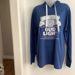 Bud Light Hoodie Top Fits womens XL 42-43 bust